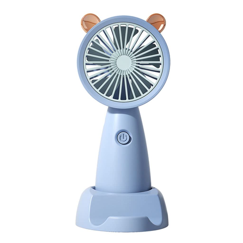 WYKDD USB Mini Handheld Fan Outdoor Mini Creative Desktop Office Mute Charging Portable Handheld Fan (Color : Blue, Size : 8 * 6 * 15cm)