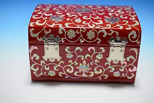 Amazon｜韓国 伝統工芸最高級螺鈿宝石箱唐草漆朱豪華 ホビーコレクター