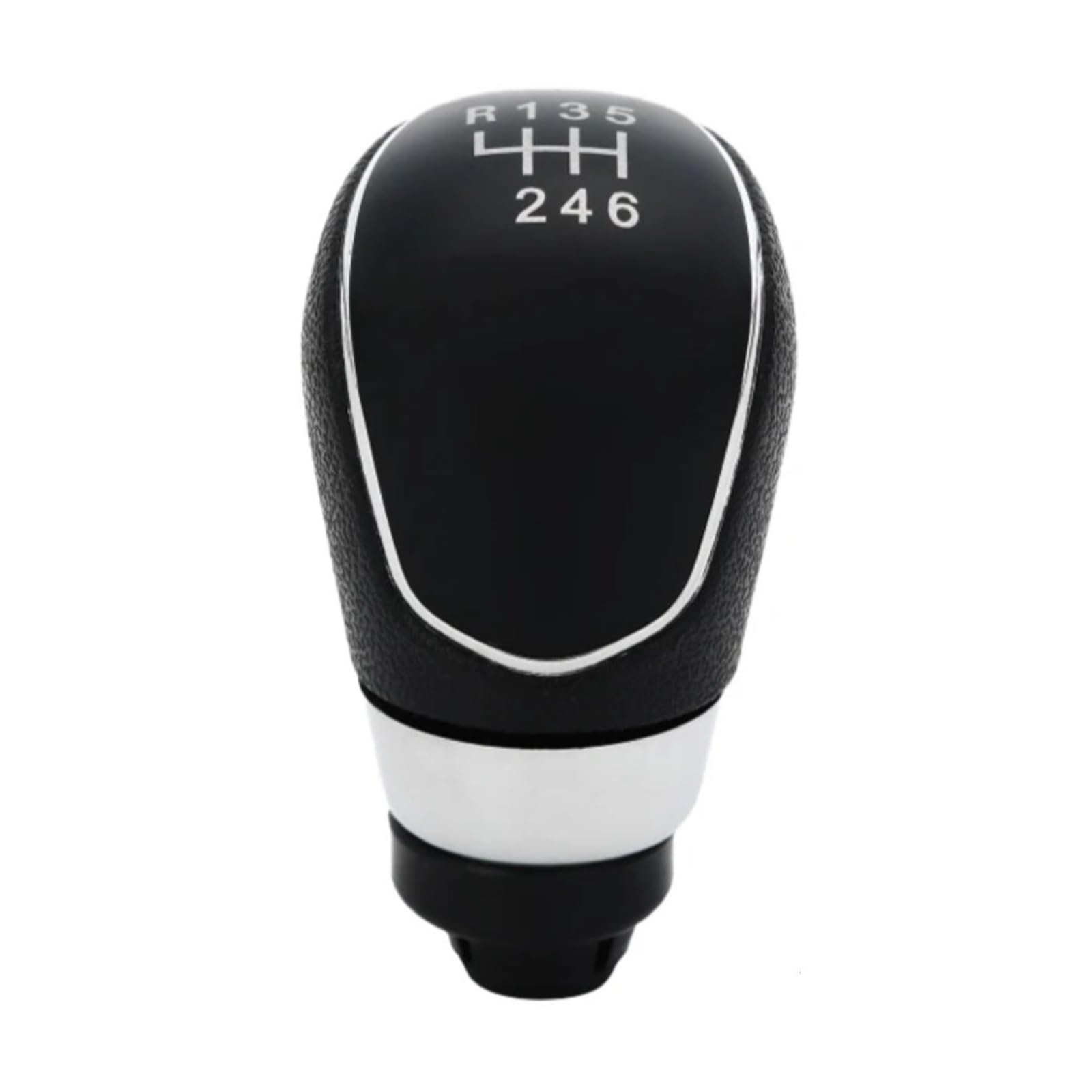 Lozopmtmld Black 6 Insert Replacement Shift Lever Knob For Mk7 2008-2013