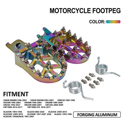 Image of AnXin Foot Pegs Footpegs Footrests Foot Pedals Rests CNC MX for KLX300 KLX300R KLX300SM 97-07 20-24 KLX250 06-20 KLX250S 09-14 KLX250R 94-96 KLX650 93-96 Dirt Bike Quenching