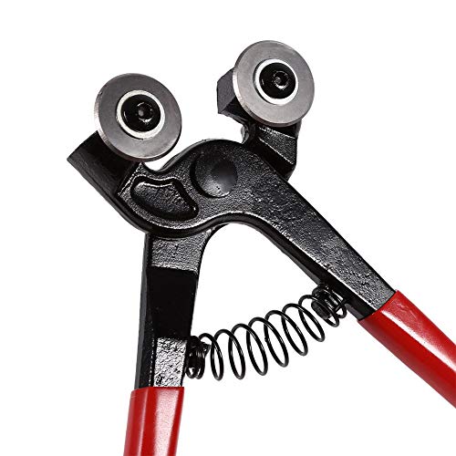200mm Glass Mosaic Cut Nipper, Heavy-Duty Ceramic Tile Wheel Cutter Pliers Tool, Red - Image 2