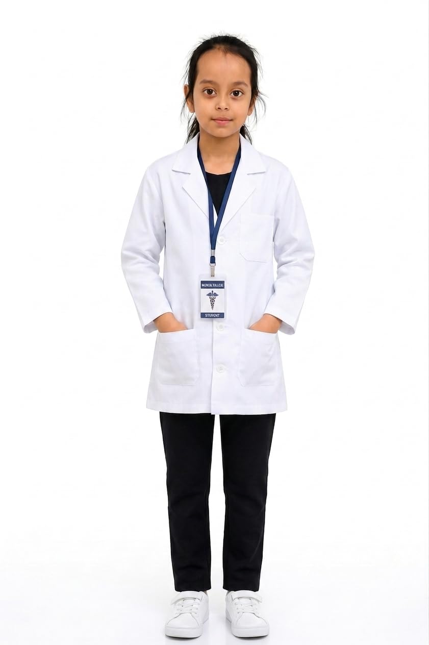 WeaveAura Atelier Unisex Drill Cotton Lab Coat for School and College Students-picture-16