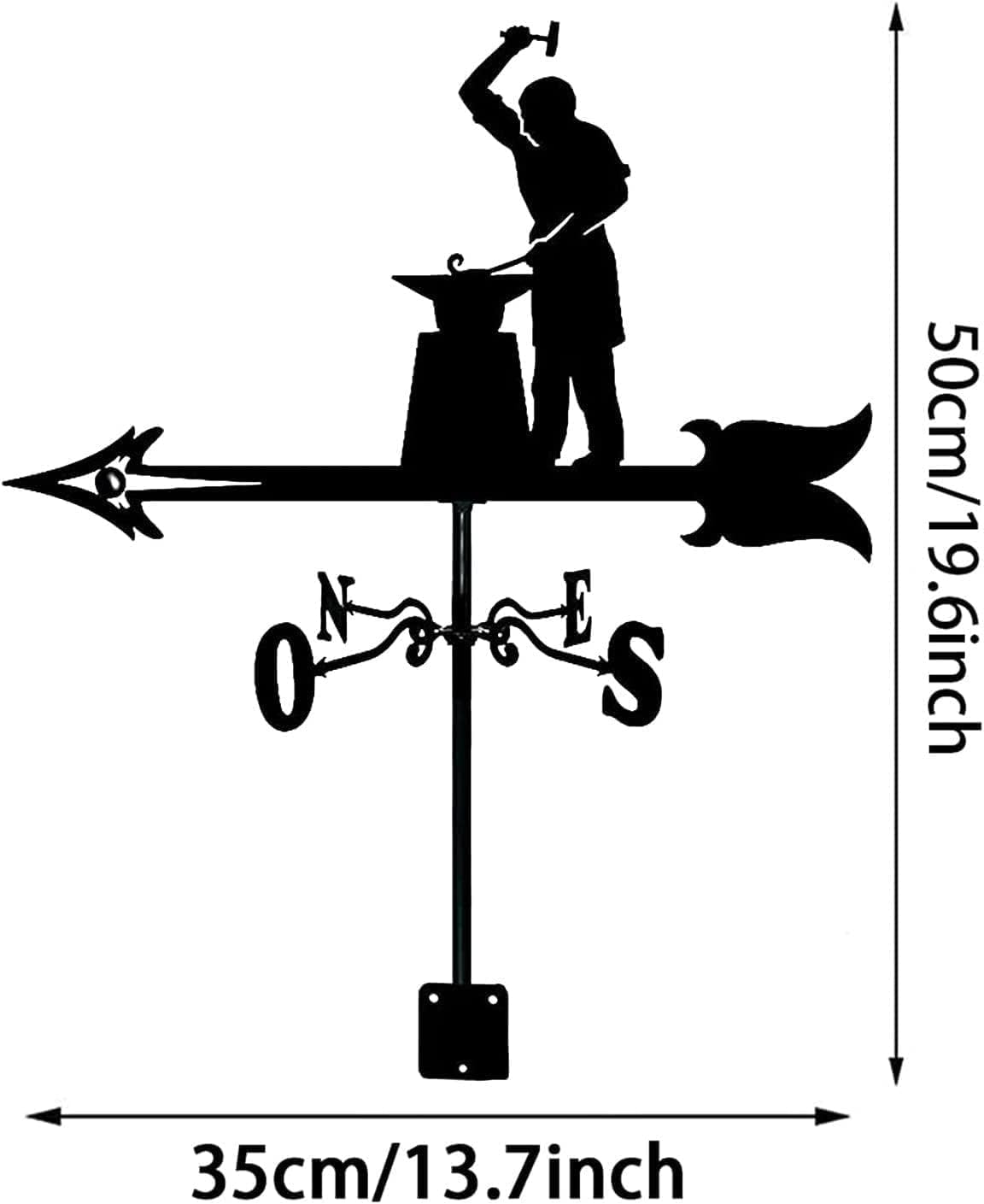 風見鶏 リビングシーン、装飾風見鶏、風向計キット 屋外庭芝生金属ブラケット風見鶏