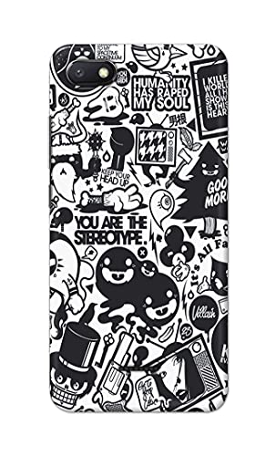 Image of Printed Hard Back Cover Case for Mi Redmi 6A Back Cover (Mixed Cartoon) -1302