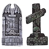 2個ハロウィン泡墓石庭ステークスip墓石ヤードサインハロウィン恐ろしいgas小道具装飾墓石ため芝生ヤードお化け屋敷の装飾