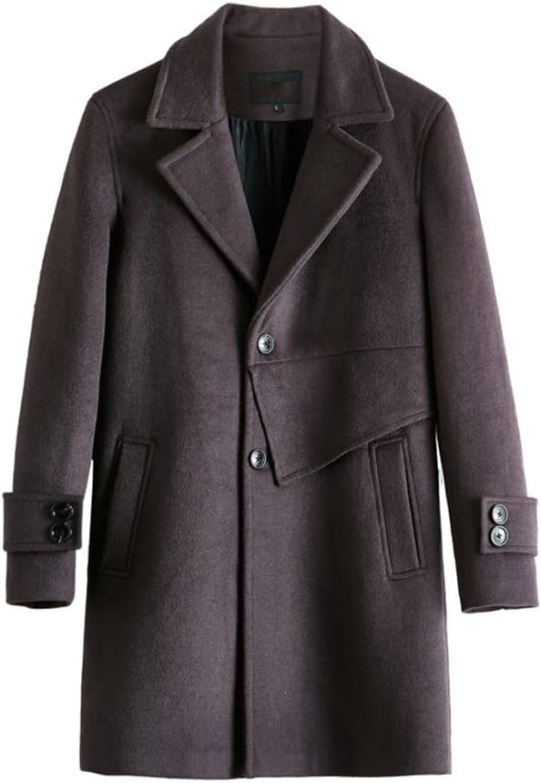 Single Breasted Coat Men's Autumn and Winter Suit Collar Size Thick Jacket