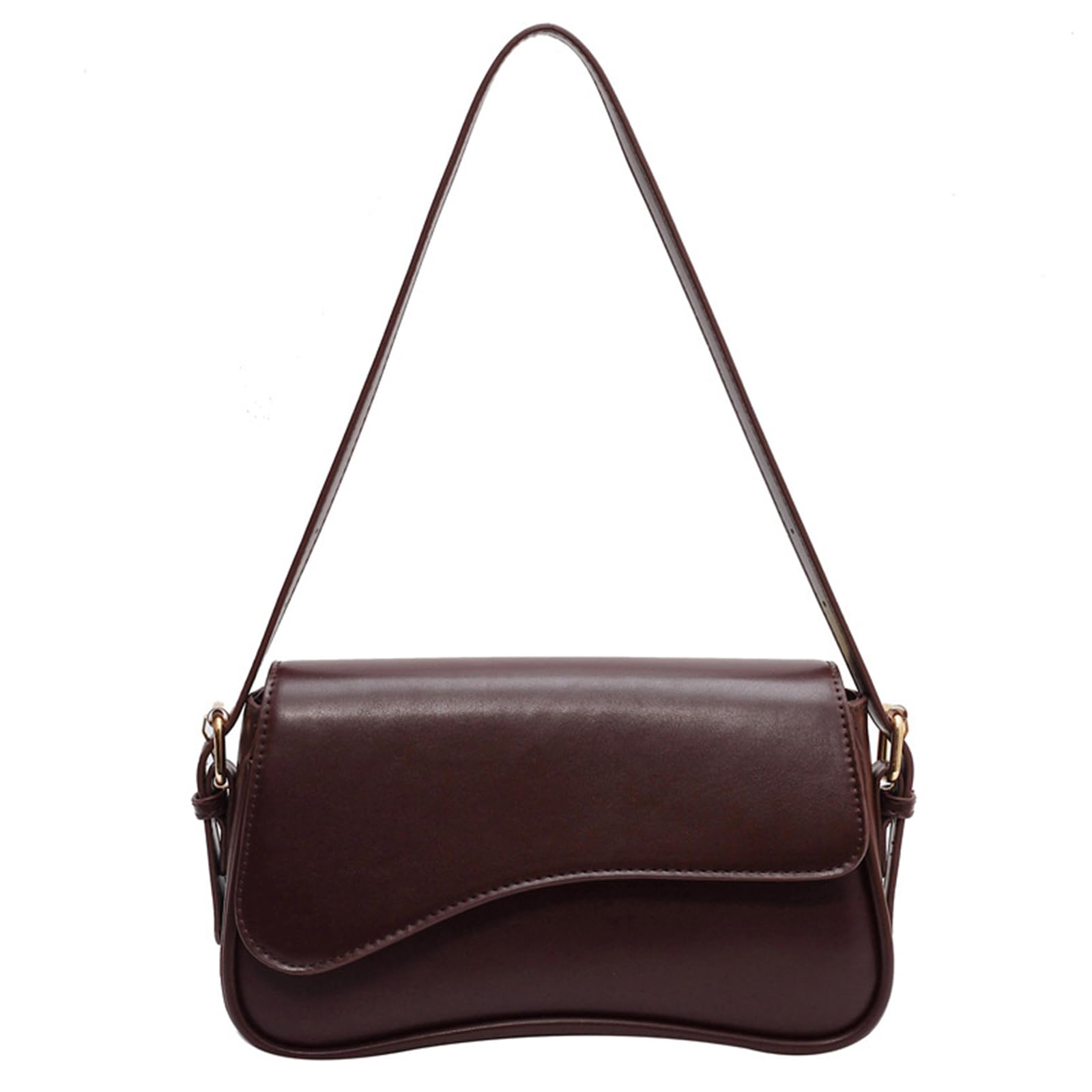 AmszkeShoulder Bag for Women Y2K Trendy Purse Vegan Leather Hobo Handbags Clutch Saddle Bag with 2 Removable Strap
