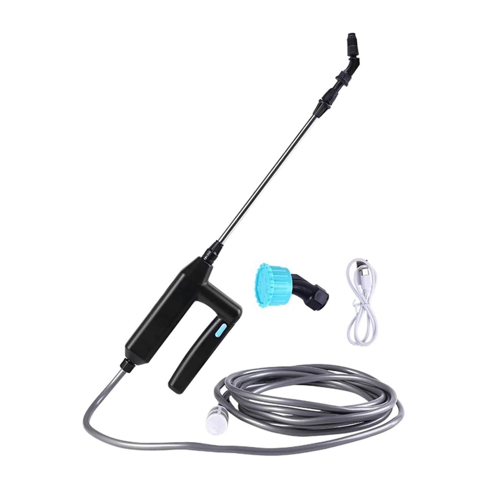 LNHHG Garden Watering Spray Gun, Automatic Electric Sprayer Nozzle Sprinkler, Mister Irrigation Atomization High Pressure Car Washer(8 meter 2000mA)