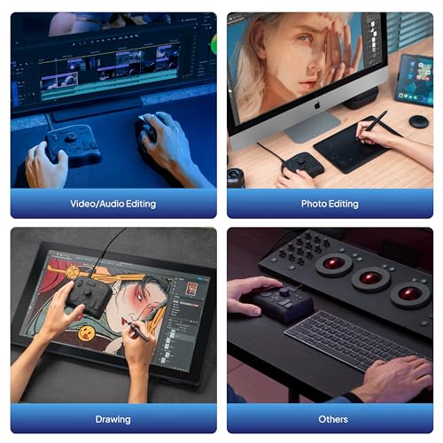TourBox NEO - Customizable Editing Controller, Photo Color Grading Illustration Speed Editor, Intuitive Control Boost Productivity, Programmable Keyboard for Adobe CSP and More, Works with Mac/PC