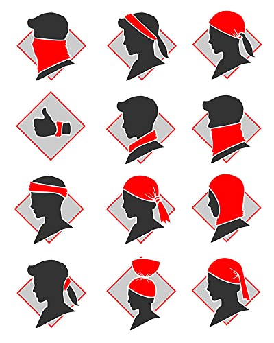 6 PCS Unisex Neck Warmer, Seamless Tube Balaclava, Face Cover, Face Mask, Cycling Mask, Ski Mask, Snoods Headwear (BLACK)4