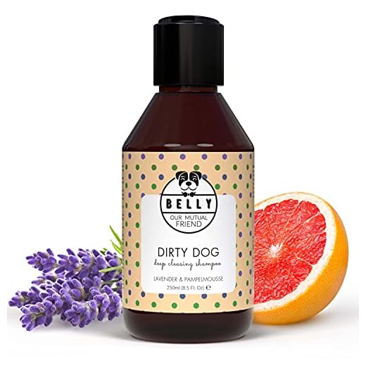 BELLY Honden Shampoo & Puppy Shampoo - Lavendel I Natuurlijke Hondenshampoo tegen Geuren en Vuile Vacht - Ontsmettende Shampoo voor Honden met Huidproblemen - Hondenshampoo Tegen Jeuk, Dog Shampoo