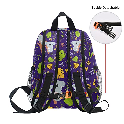 Wusikd Sloth Leaves Backpack for Kids Girls Boys Cute Animal Bookbag Daypack with Chest Strap Mini Elementary School Bags Water Resistant Durable for School Student3