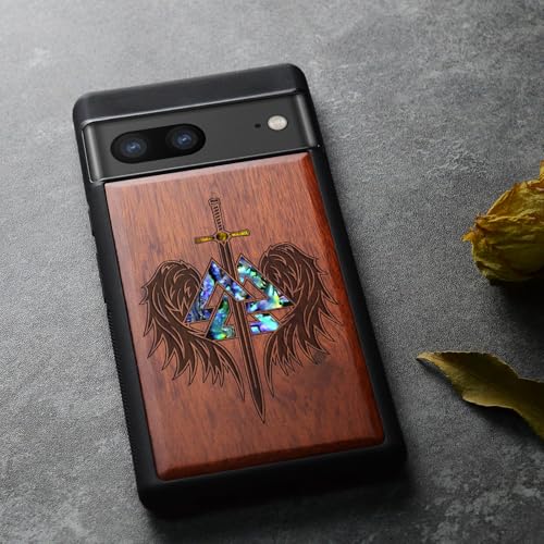 Coque pour Google Pixel 7 étui en bois gravé idée cadeau unique