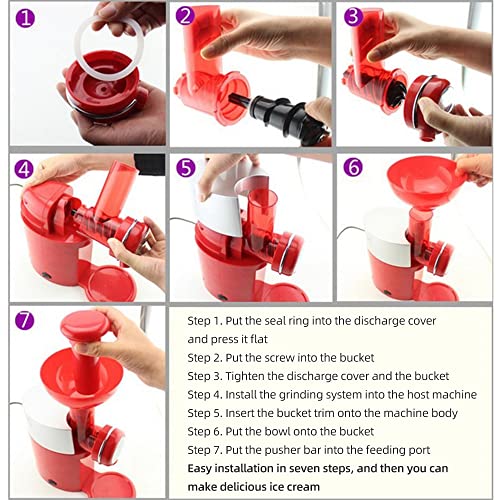 Karlak Eismaschine Multifunktionale Haushaltsautomatik 160W 1000ml Big Capaicty Mini DIY Slush Fruit Dessert Maker – Bild 5