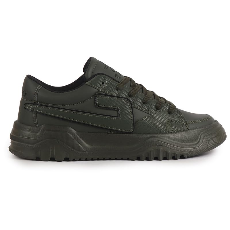 Image of FAUSTO Men's Low Top Chunky Lace-Up Sneaker Shoes|Low Ankle Casual Shoes|All Day Comfortable Sneakers