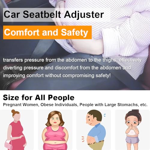 Mihutu® Sicherheitsgurt-Regler, Schwangerschaftsgurt Auto, Gurt Schwangerschaft Auto, Damen und Herren Schwangerschaftsgürtel, Bauchschutz ungeborenes Baby Passend für die meisten Autositze
