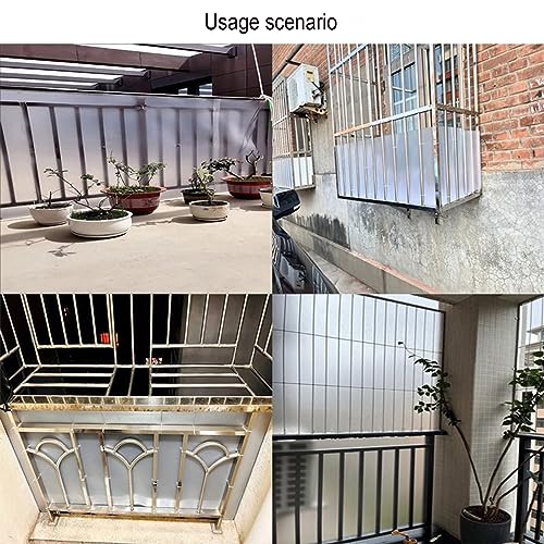 Protection de balcon résistante intempéries et auvent acrylique occultant - 8