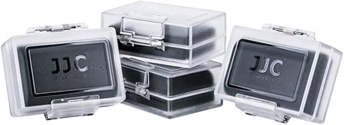 Paquete de 4 fundas de batería compatibles con JJC para Canon LP-E6N LP-E8 LP-E12 LP-E17 para Nikon EN-EL15 EN-EL14A para Sony NP-FZ100 NP-FW50