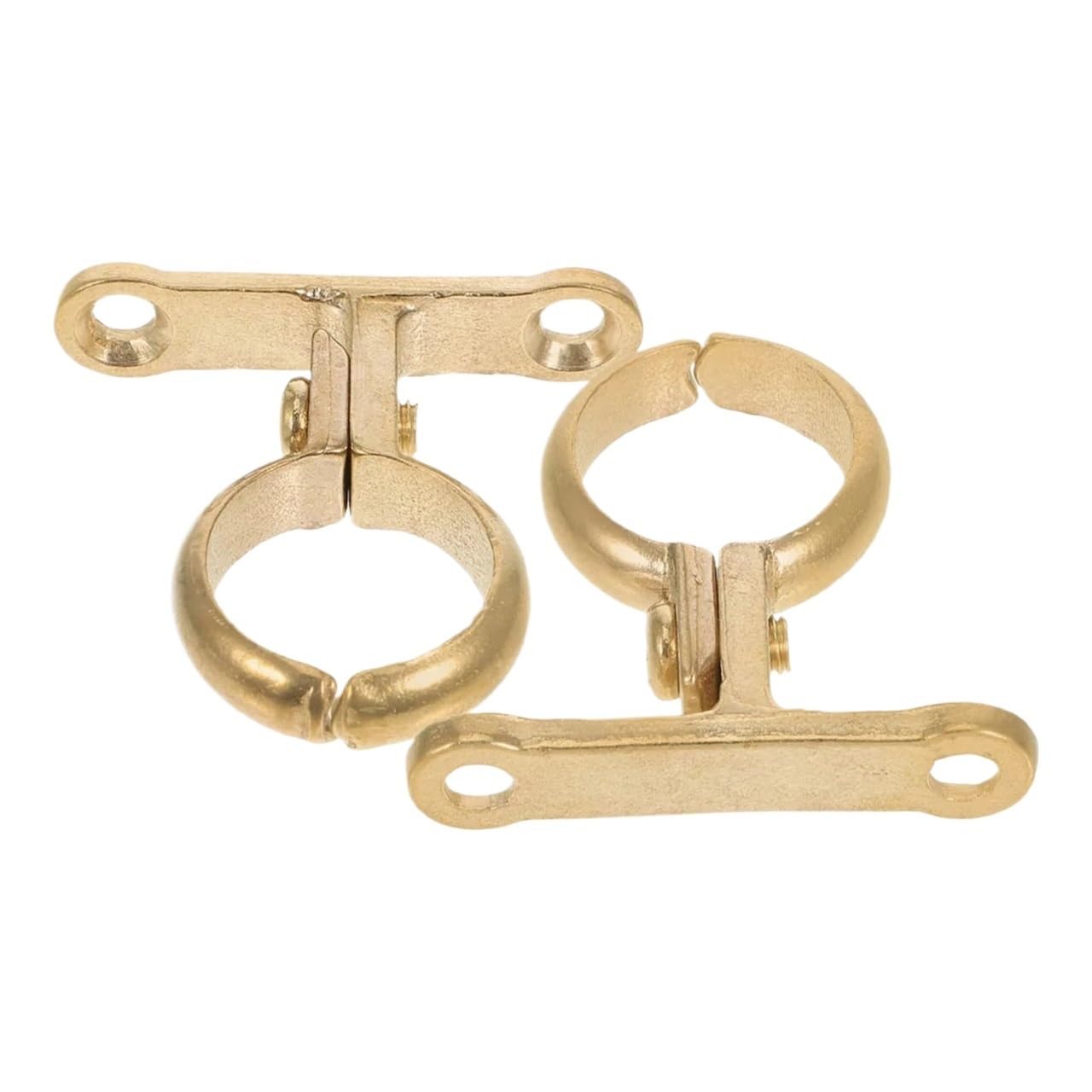 Pipe clamp,2pcs Brass Clamp Tube Clip for Water Fixing Support Bracket Hose Mounting Clamps Metal Line Holder