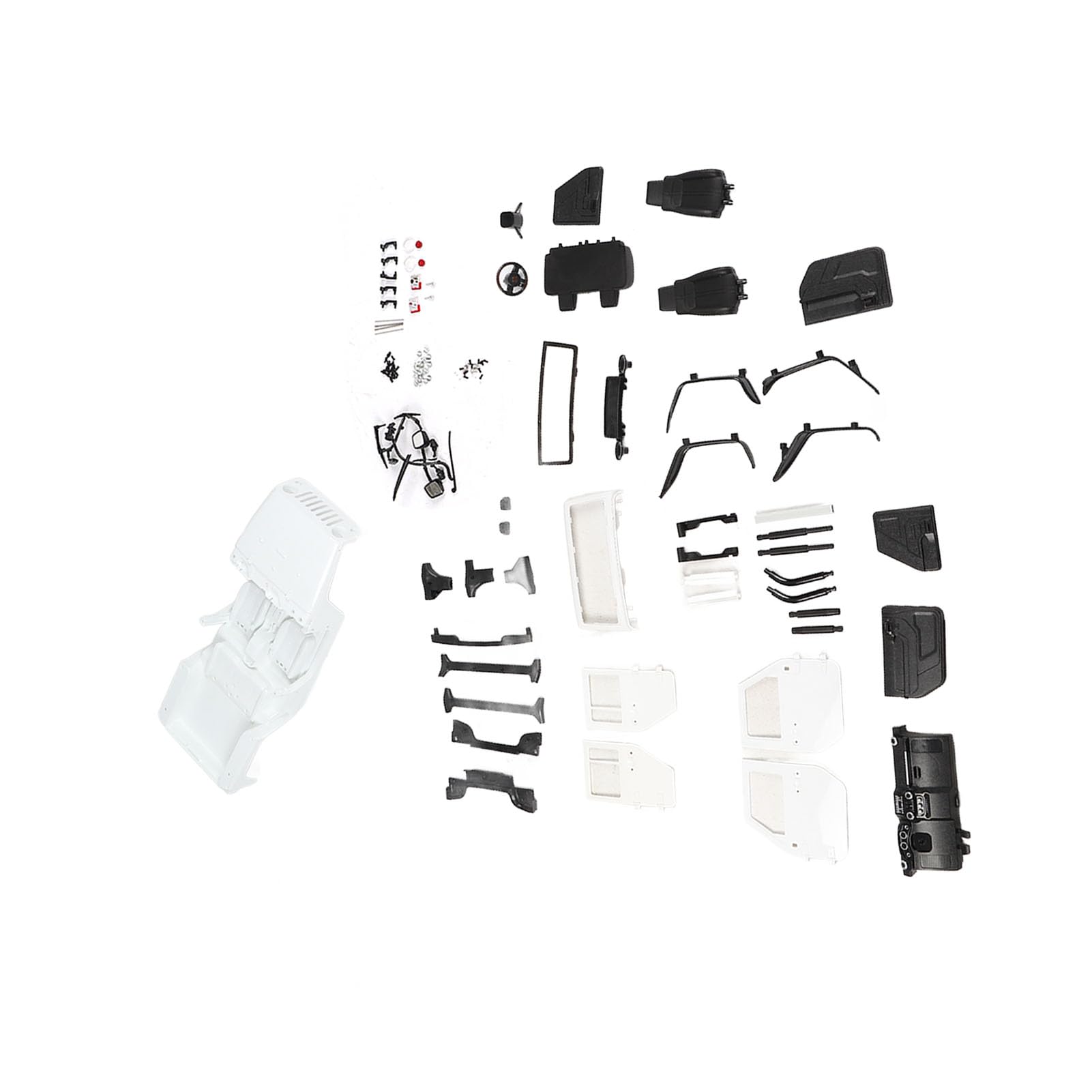 Nadwozie samochodu RC Otwarte nadwozie samochodu Akcesoria Premium Plastik ABS Rozstaw osi 313 mm Niezmontowany zestaw do SCX10 90046 1/10 RC Model samochodu (Biały)