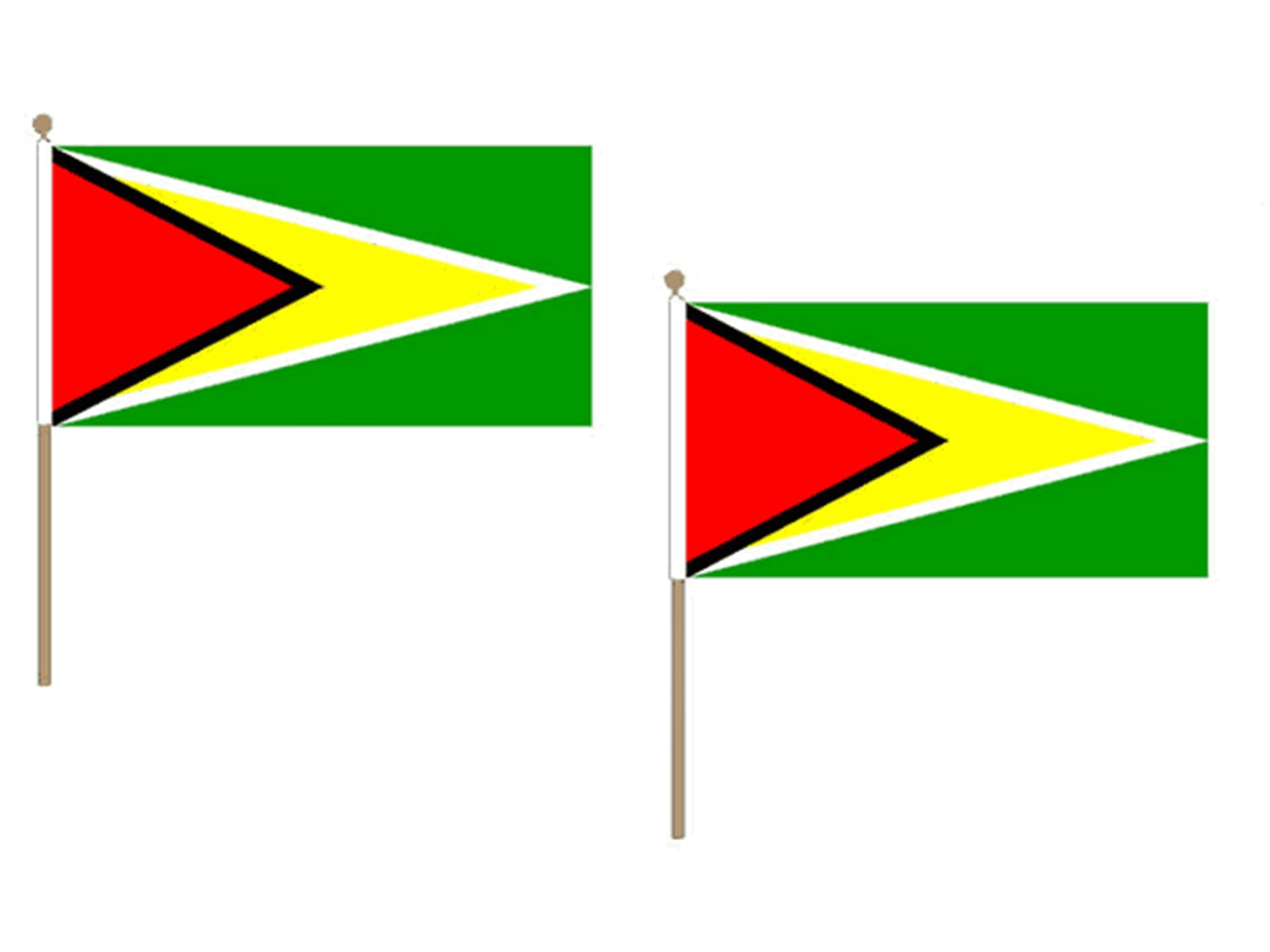 Drapeau Guyana 45x30cm en lot de 10 pour décorer facilement vos salles
