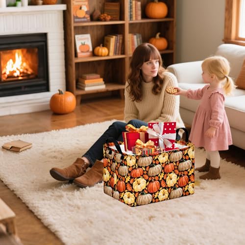 Image of Rec Box Hamper Storage Basket Collapsible Organizer Bin Gift Shelf Baskets for Home and Kitchen Storage
