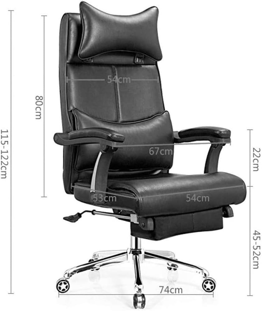 Ergonomic High Back Office Chair with Stylish Exterior Clear Texture Soft Breathable Leather Desk Chair for Meeting Room Reception Study Workers Comfort(Brown)