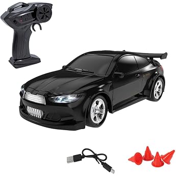 Mini RC Drift Car 164 Remote Controlled Drift Car Model 2.4G 4WD Racing Car with Light & Barrier High Speed Car Christmas for Adults Gifts
