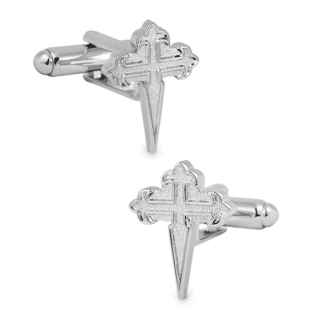 Gemelolandia | Gemelos de Camisa Cruz de Santiago 15x12mm Gemelos Originales Para Camisas | Para Hombres y Niños | Regalos Para Bodas, Comuniones, Bautizos y Otros Eventos