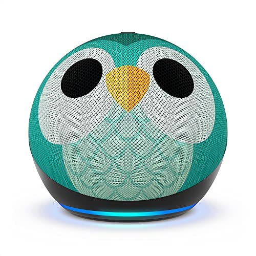 Echo Dot (5th Gen, 2022 release) Kids | Designed for kids, with parental controls | Owl | & the Owl Nest Stand - image 3