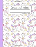 Composition Notebook: Wide Ruled Paper Notebook Journal, Wide Blank Lined Workbook for Teens Kids Students Girls for Home School College for .. Cute Unicorn, 120 Pages