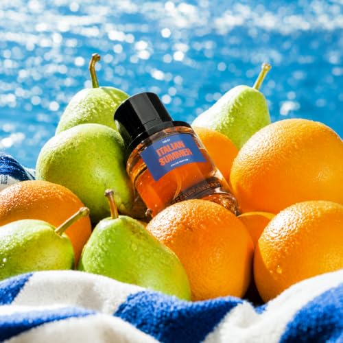 Image of Fraganote Italian Summer Perfume for Man & Woman (50ml) | Eau De Parfum | Premium Unisex Perfume | Ideal for Gifting | Mandarin, Juicy Pear & Musk Notes