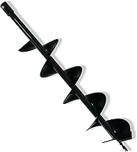 NEMAXX® B150 Erdbohrer Kopf für Bohrmaschine & Akkuschrauber 150 MM - Ersatzbohrer Kopf für Erdlochbohrer, Erdbohrer & Gartenbohrer - Hand Erdlochbohrer Kopf in Schwarz - Pflanzbohrer & Bodenbohrer