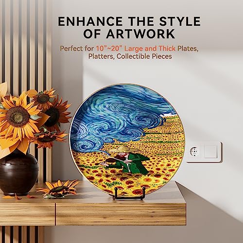 IPAME 10 Inch Large Plate Display Stands - 2 Pack Metal Easel Holders For Plates, Plaques, Books, Frames - View #5
