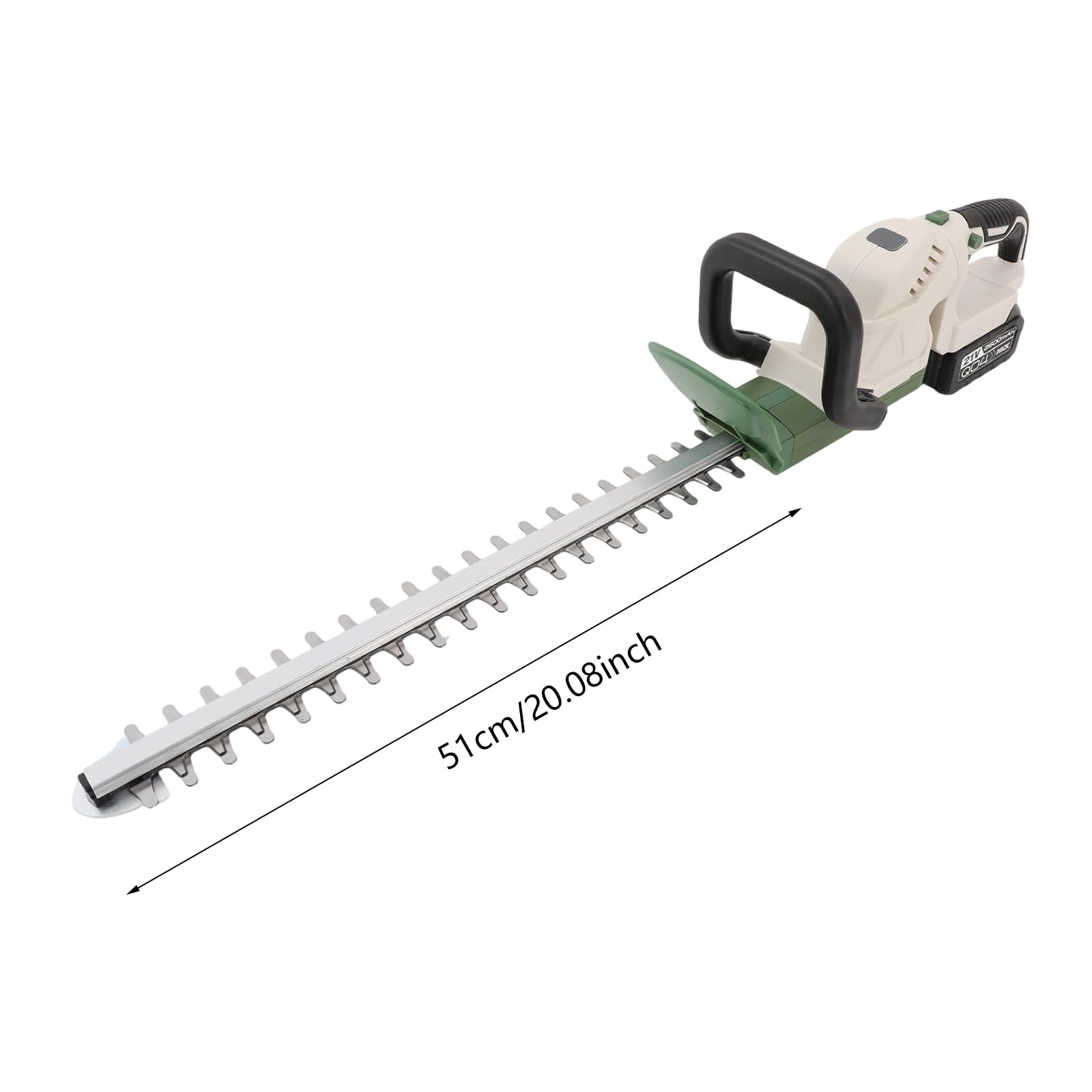 Cortasetos con batería de 21 V, 200 W, hoja de 51 cm, 2 baterías de 2600