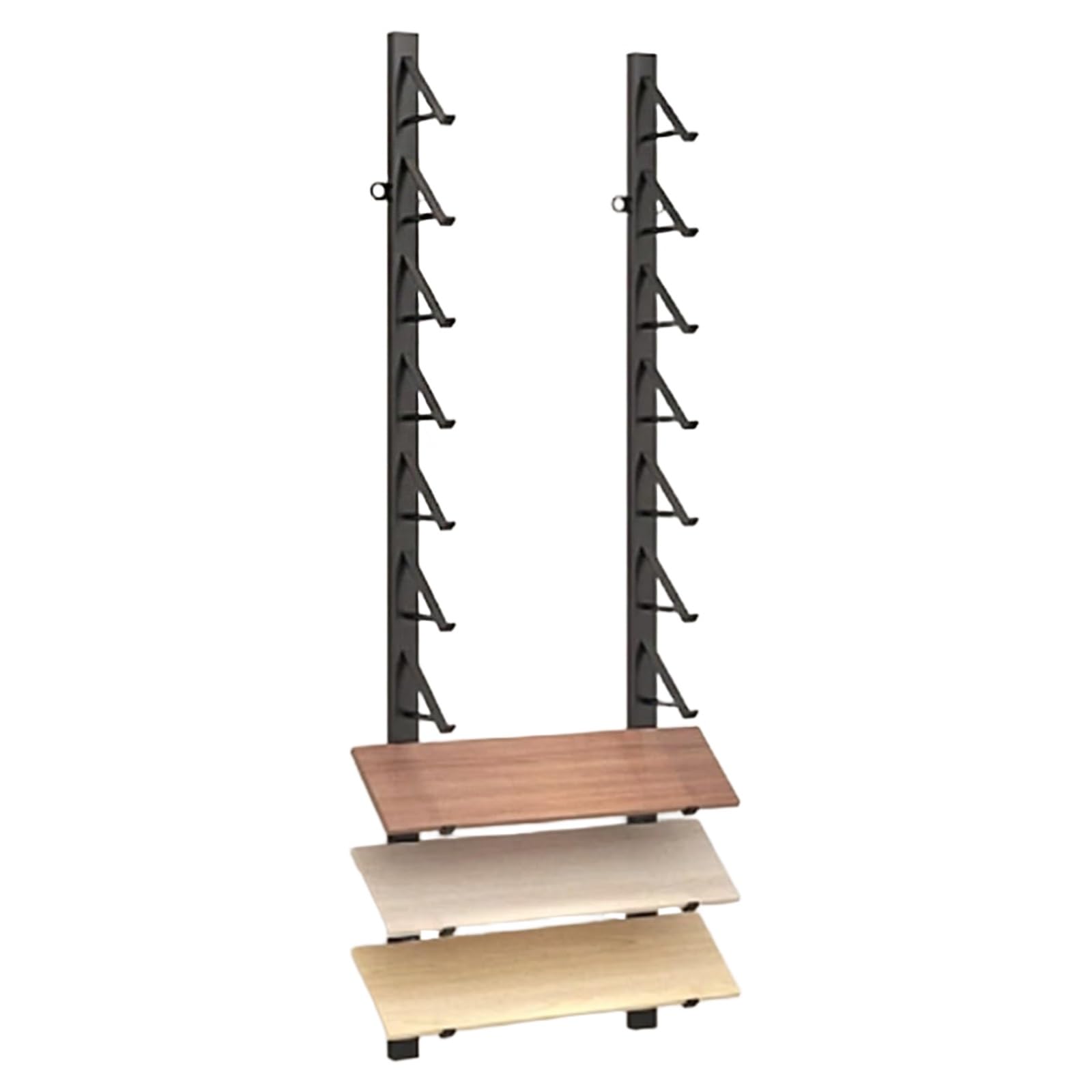 YUANCHUTOP Large Wall-Mounted Tile Sample Display Stand, Floor Tile Rack for Showcasing Ceramic & Porcelain Samples, Stylish Storage Solution (Black, 10.5cm/4.1in)