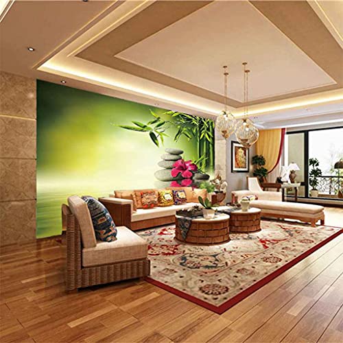 Papier peint auto-adhésif 3D fleurs rouges mural grand format lavable - 6