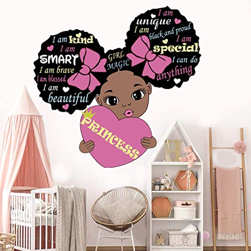 Adhesivo de pared inspirador Black Girl Magic color brillante miniatura 5