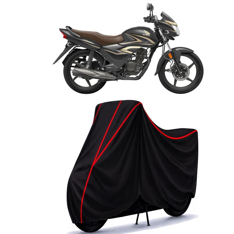 Image of Shine Drum Water Resistant Bike Cover for All Motorcycles & Rain | Heavy Duty Taffeta Fabric | UV Protection, Dustproof, Scratchproof | All Weather Two Wheeler Body Cover with Elastic Bottom