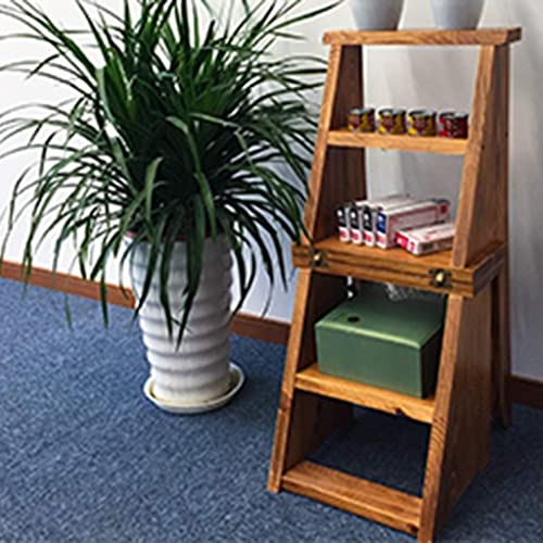 Taburete escalonado de madera maciza de pino OKUOKA con asientos de silla de escalera alta 6