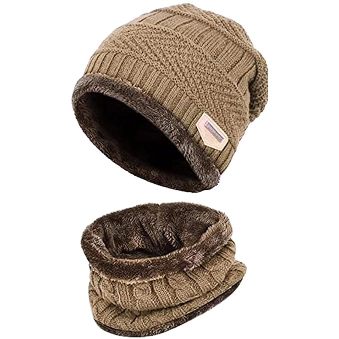 Fashion by LS Winter Cap Set with Neck Warmer for Men and Women