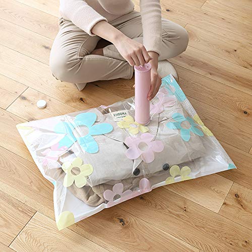 Oszczędność miejsca, zapieczętowane torby Opakowanie 3 worków próżniowych do przechowywania odzieży i pościeli, różne rozmiary(75x100cm)