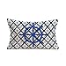 Xihomeli - Federa per cuscino da 30 x 50 cm, motivo nautico con timone, decorazione per la casa, in cotone e lino, per esterni (timone)