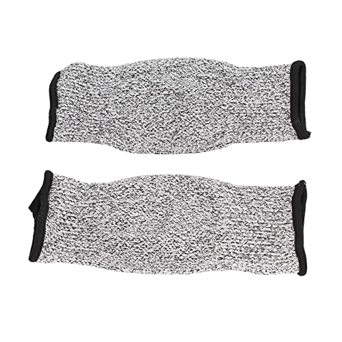 JAOCDOEN 2pcs Cut Resistant Sleeves Professional Level 5 Protection Safety Arm Guard for Garden Kitchen 20cm/7.9in