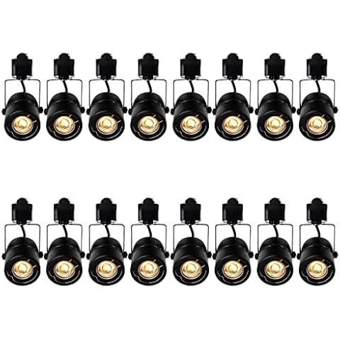 INTWELL 10W H Track Lighting Heads, 16Pack (Black) Cover
