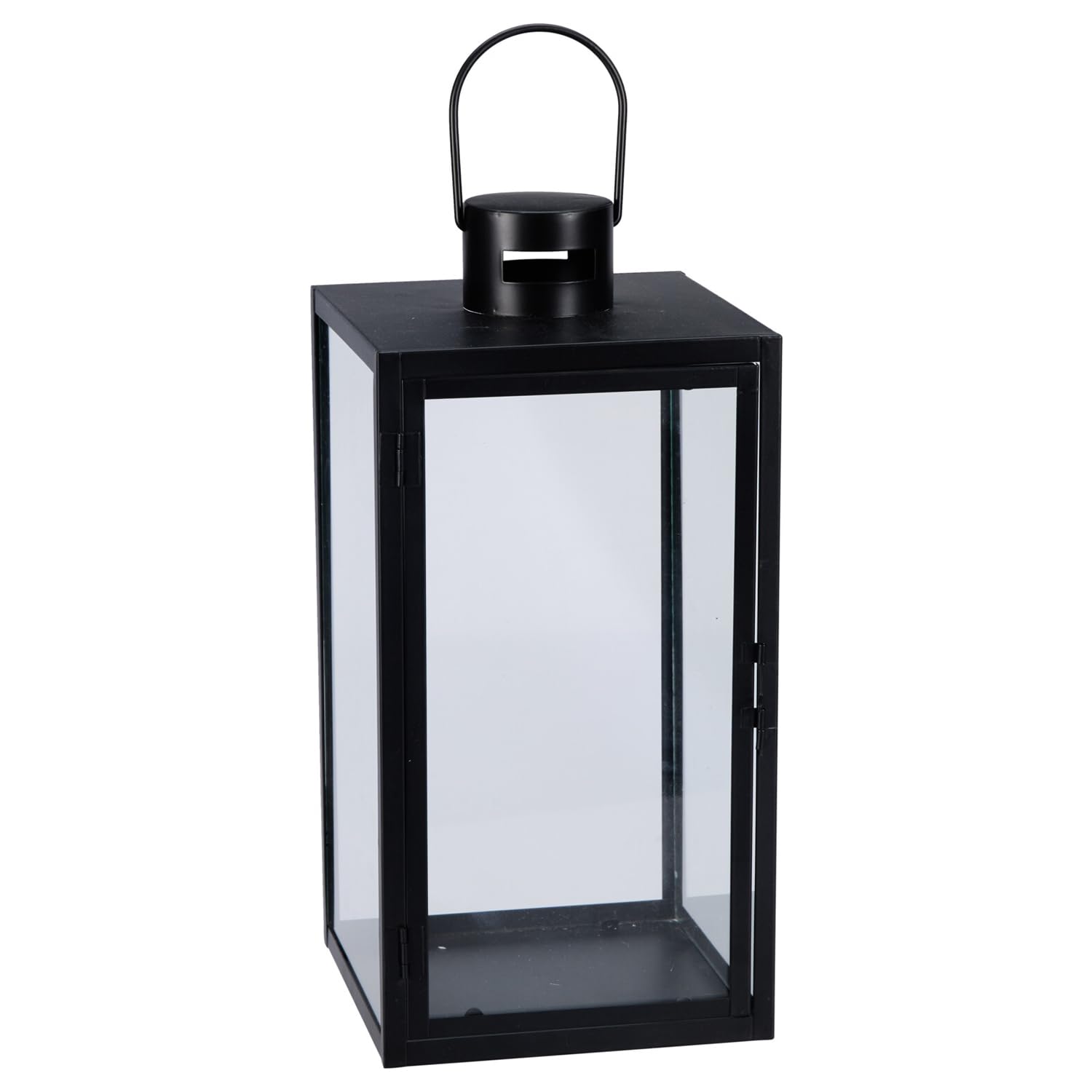 2er XXL Set Gartenlaterne Windlicht Laterne Laternen Metalllaterne Set Dekoration Außen Metall Schwarz ca. H30/41cm