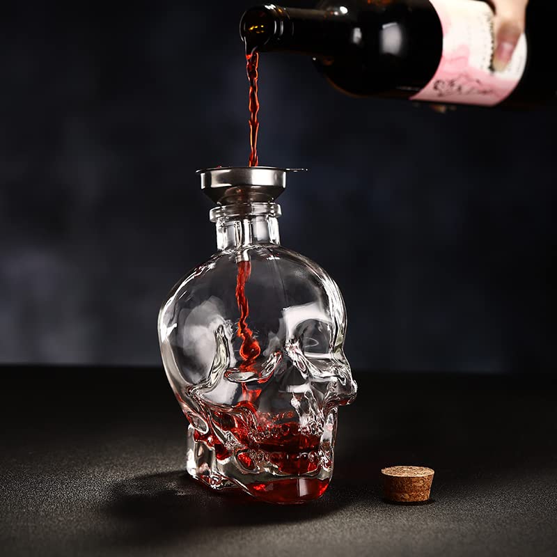 Amazon.co.jp: スカルデキャンタ 750ml クリスタルガラス スカル