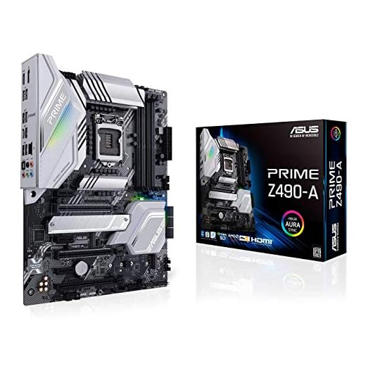 ASUS Prime Z490-A LGA 1200 (Intel 10th Gen) ATX Motherboard (14 DrMOS Power Stages,Dual M.2, Intel 2.5 Gb Ethernet, USB 3.2 Front Panel Type-C, Thunderbolt 3 Support, Aura Sync RGB)