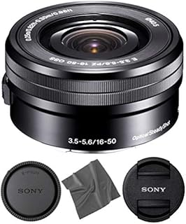 Sony SELP1650 16-50mm OSS Lens: Sony E PZ 16-50mm f/3.5-5.6 OSS Lens (Black) + Pro Starter Bundle Kit Combo - International Version (1 Year Warranty)