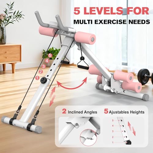 DERACY Ab Workout Machine Adjustable Ab Trainer Abdominal Trainer for Home Gym Foldable Ab Crunch Machine for Core 440 LBS - Image 4